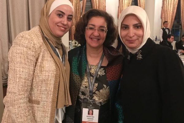 Geçmiş Dönem Ürdün Aile Bakanı Reem Abu Hassan, Ürdün Milletvekili Wafa Bani Mustafa ve IWF Türkiye Üyesi Yasemin Gür Solmaz buluşması
